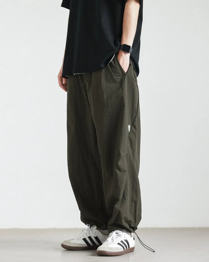 NYLON WIDE EASY PANTS W1822