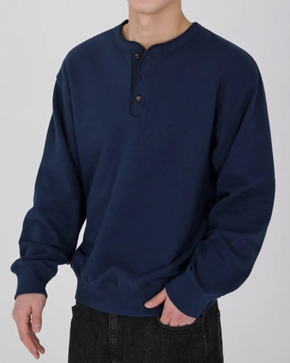 HENLEY NECK LONG TEE W1952