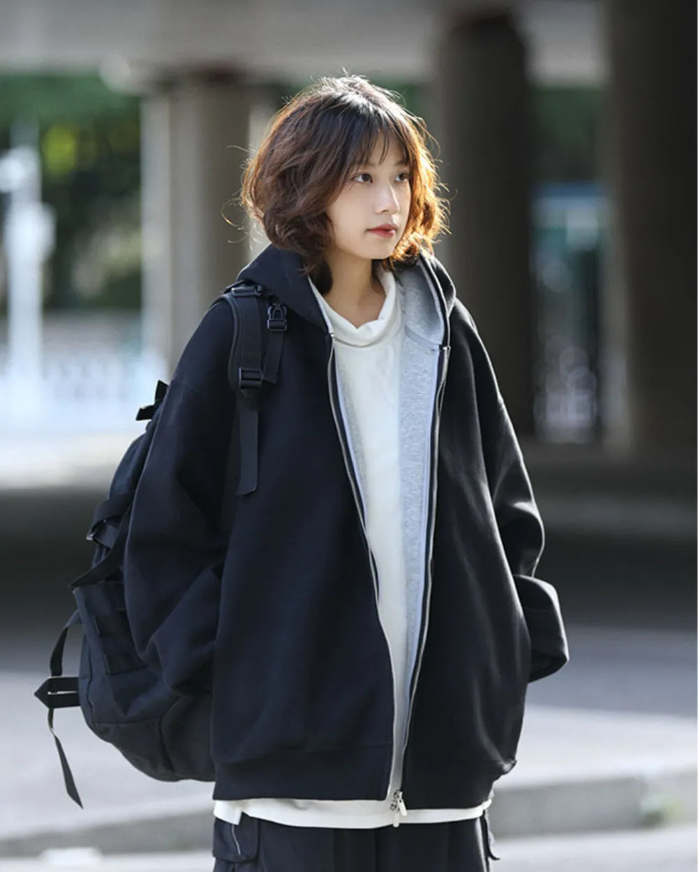 DOUBLE HOOD ZIP PARKA W1966
