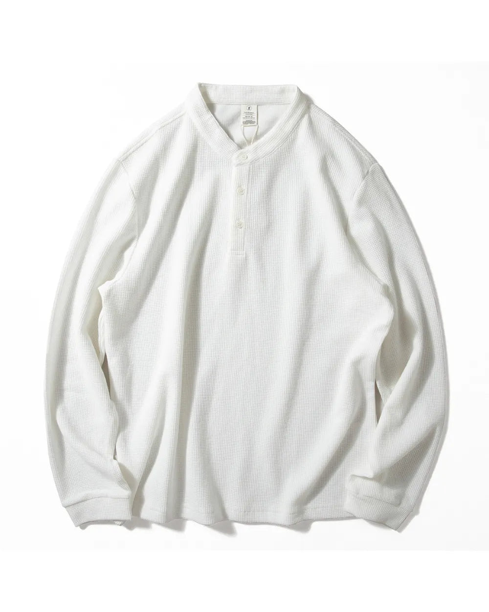 WAFFLE HENLEY NECK TEE W1958