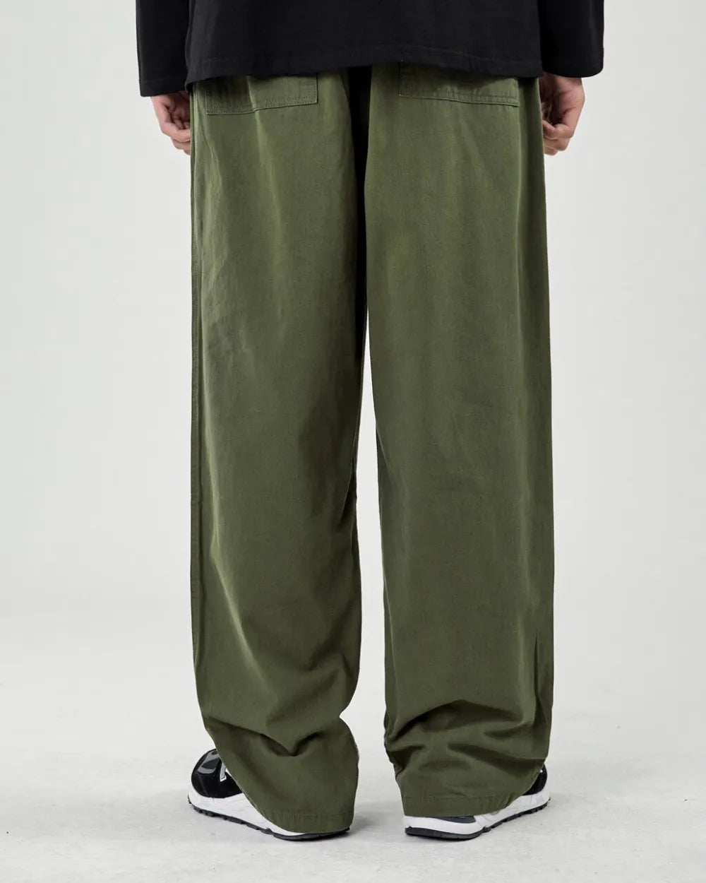 WIDE TUCKED CHINO PANTS W1873