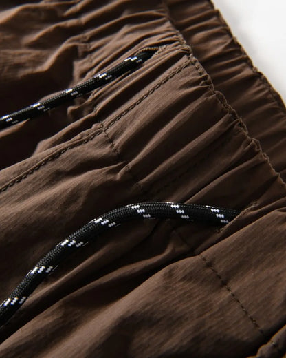 DRAWSTRING WIDE CARGO PANTS W1998