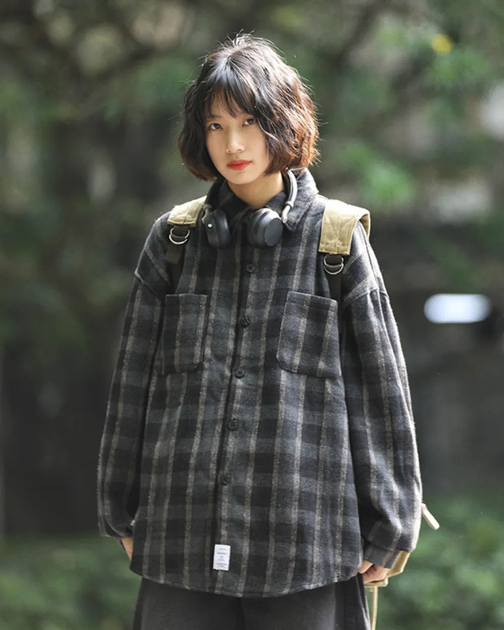 CHECK LOOSE FIT FLANNEL SHIRTS W1983