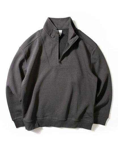 HALF ZIP STAND COLLAR SWEATSHIRT W1957