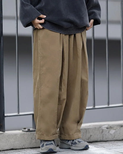 TUCK WIDE CHINO PANTS W1836