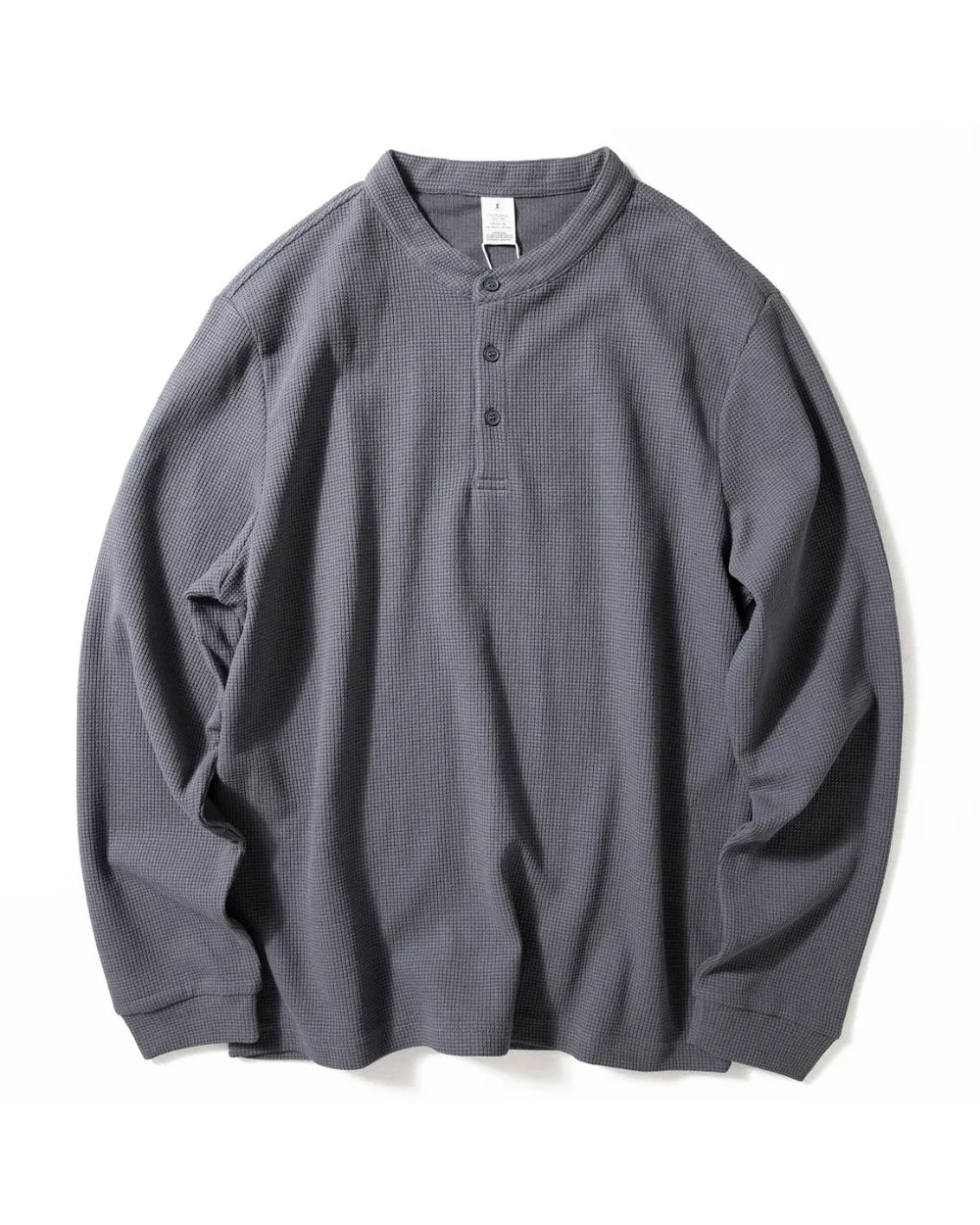 WAFFLE HENLEY NECK TEE W1958