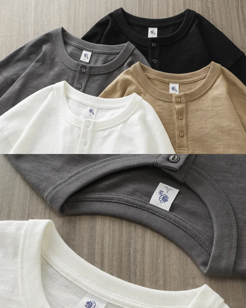 HENLEY NECK LONG SLEEVE TEE W1819