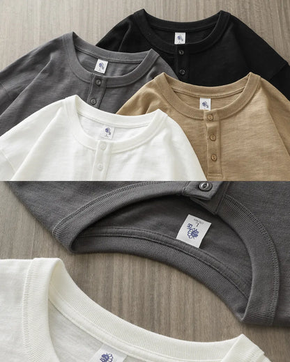 HENLEY NECK LONG SLEEVE TEE W1819