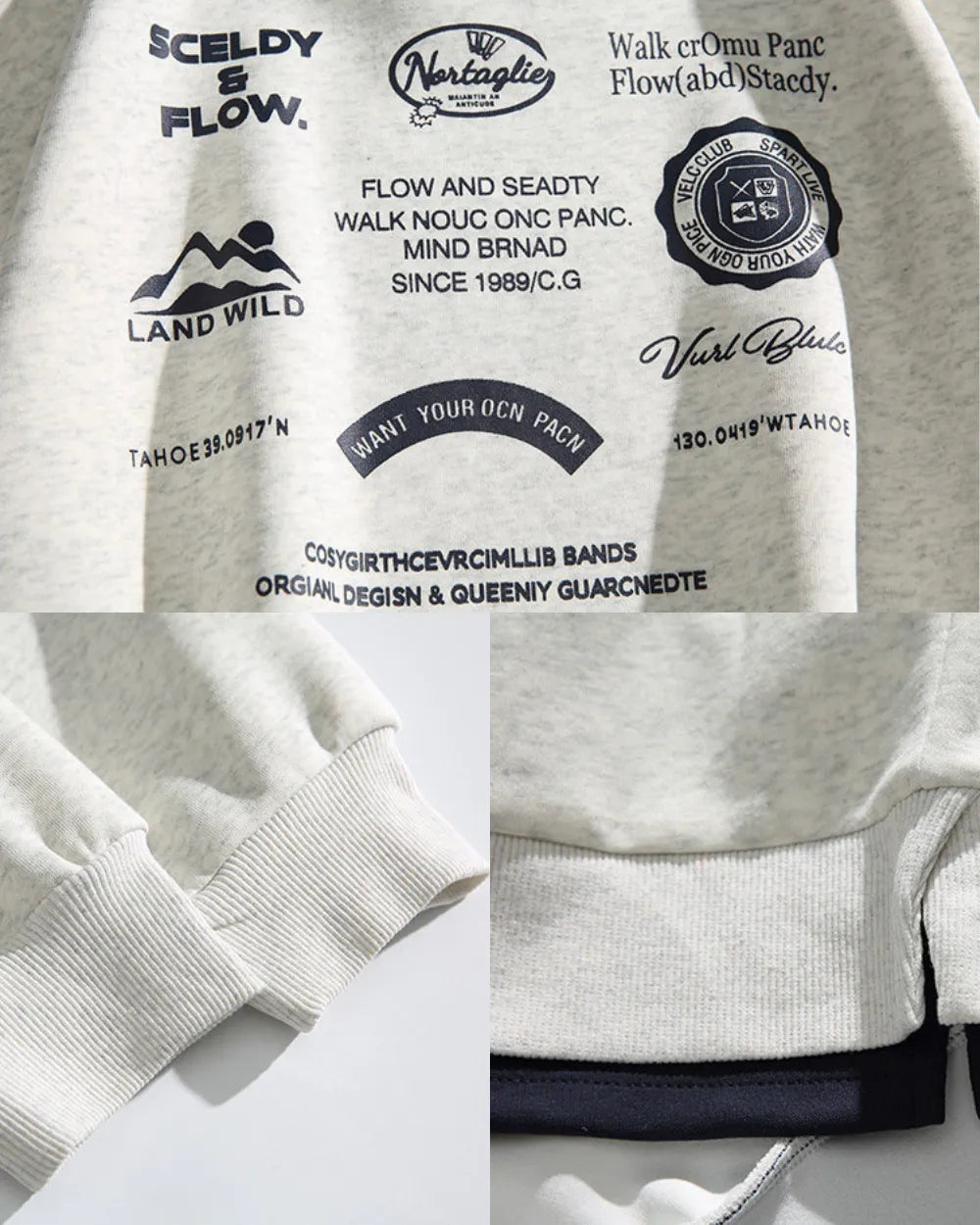 MULTI PRINT OVERSIZED SWEAT W1863