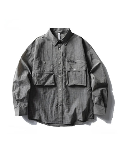 POCKET LOOSE LONG SLEEVE SHIRTS W1834