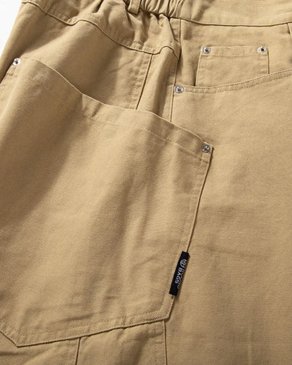 LOOSE FIT CURVED CARGO PANTS W1990