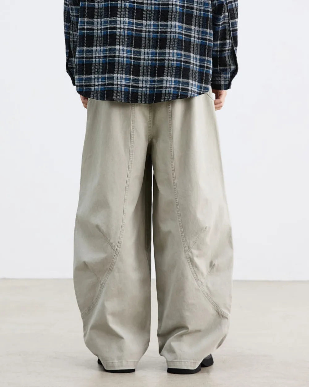 VINTAGE WASHED SEAM WIDE PANTS W1852