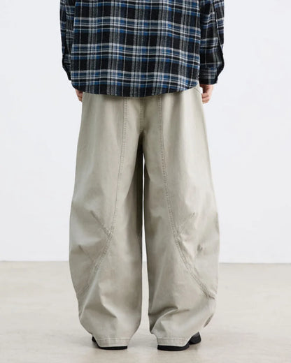 VINTAGE WASHED SEAM WIDE PANTS W1852