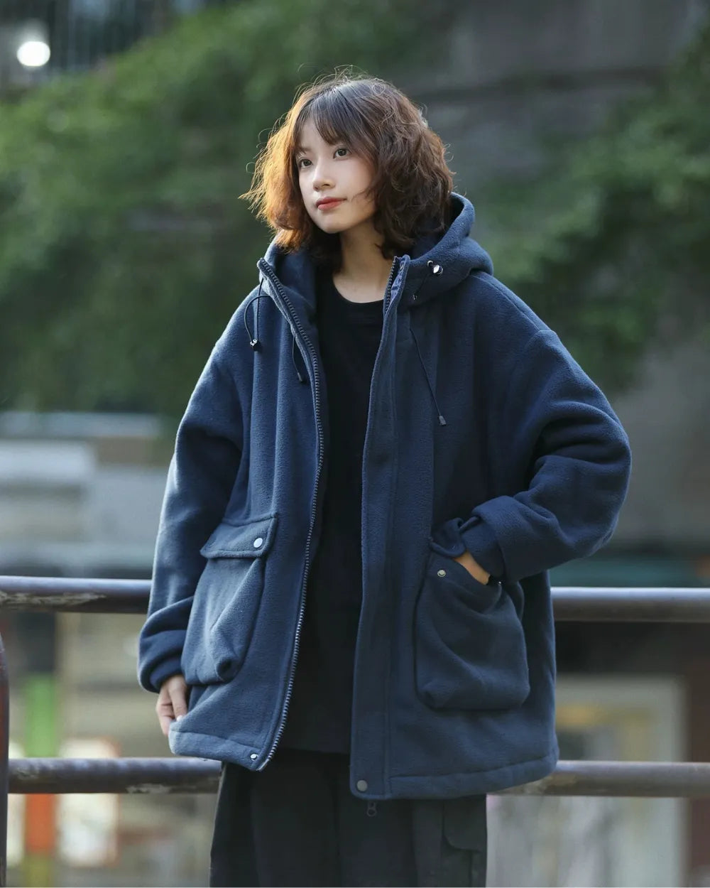 FLEECE HOODIE JACKET W1942