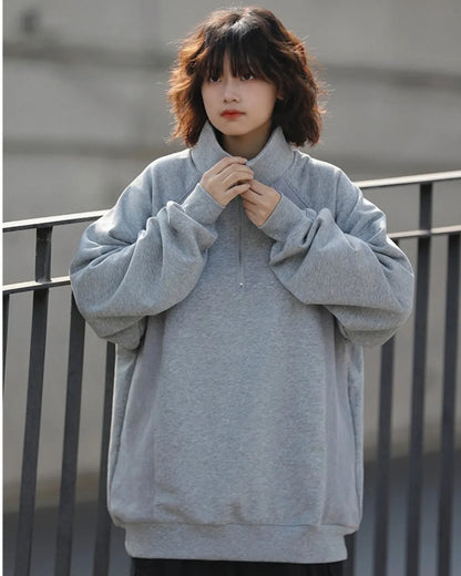 HALF ZIP RAGLAN SWEATSHIRT W1949