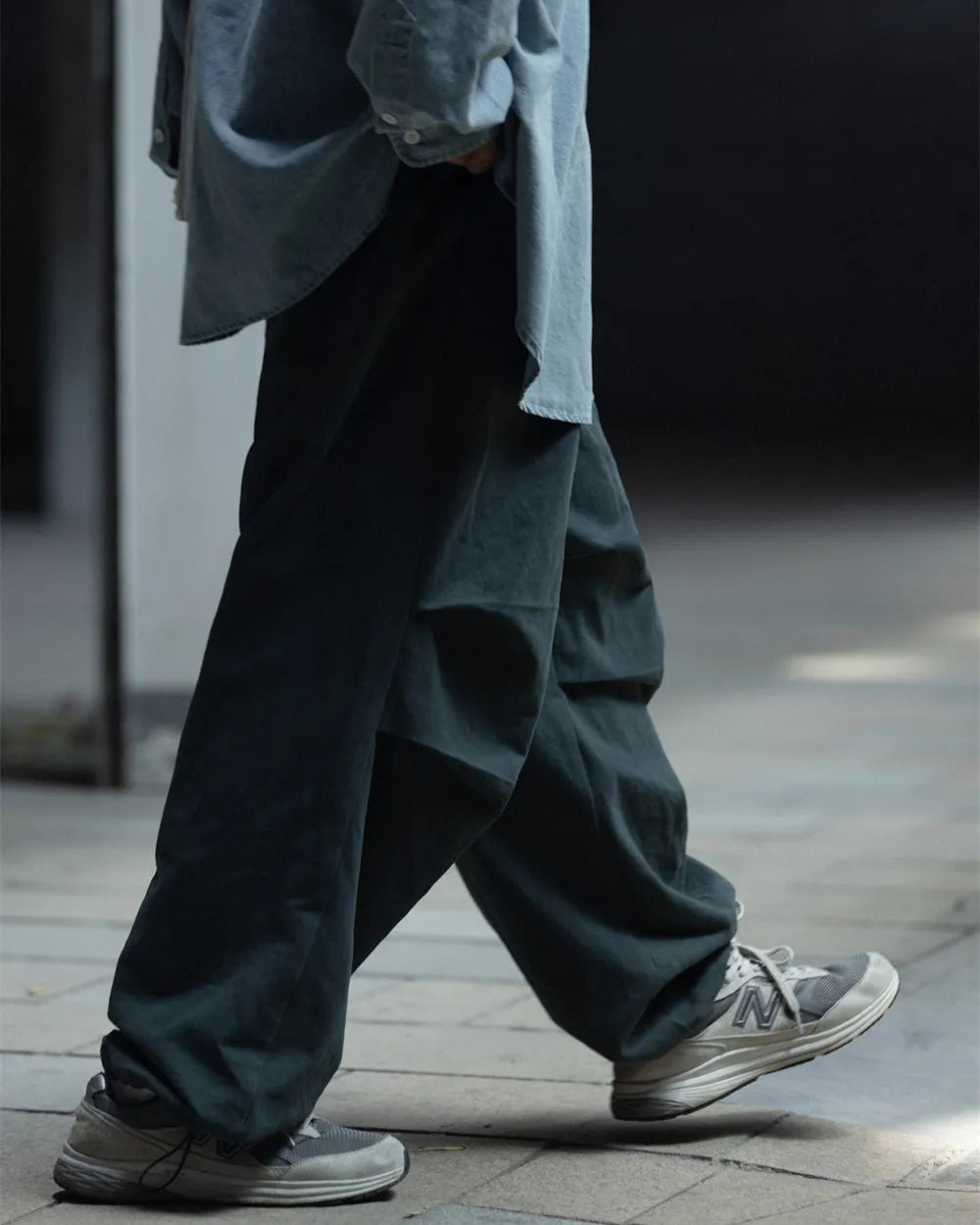 WIDE COTTON CARGO PANTS W1881