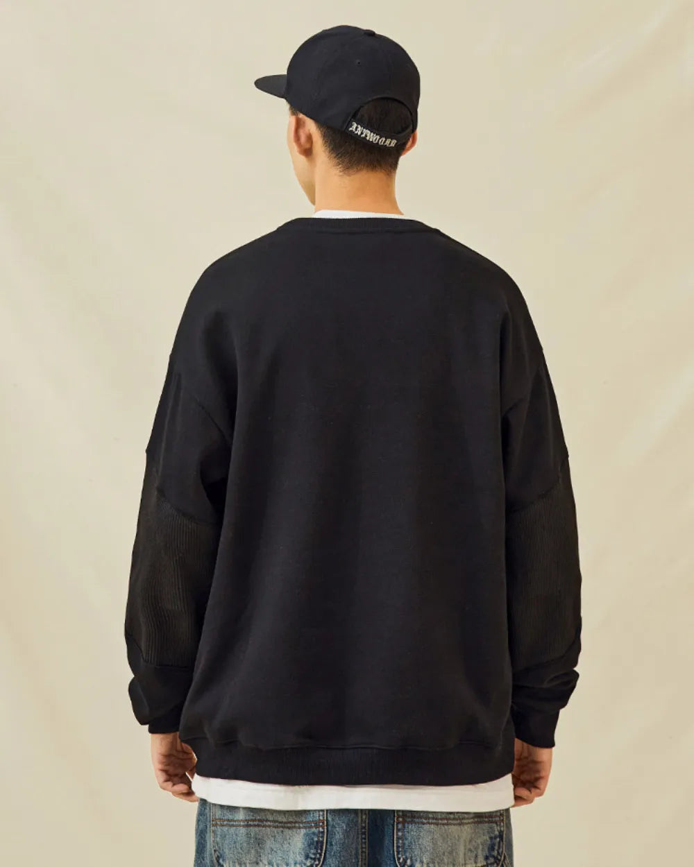 PANELLED RIBBED SWEAT W1879