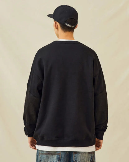PANELLED RIBBED SWEAT W1879