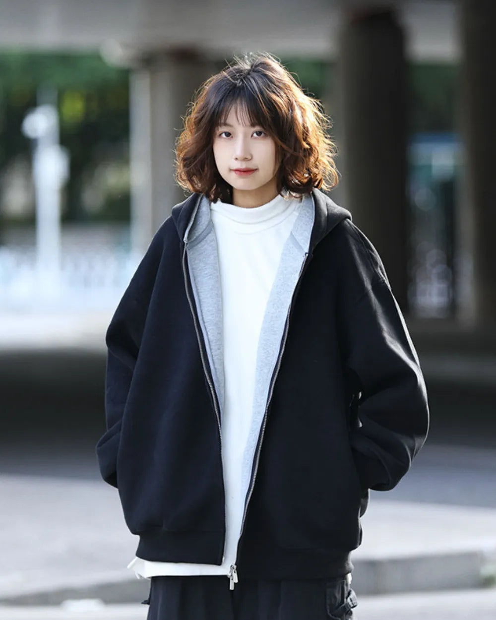DOUBLE HOOD ZIP PARKA W1966