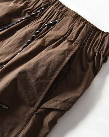 DRAWSTRING WIDE CARGO PANTS W1998