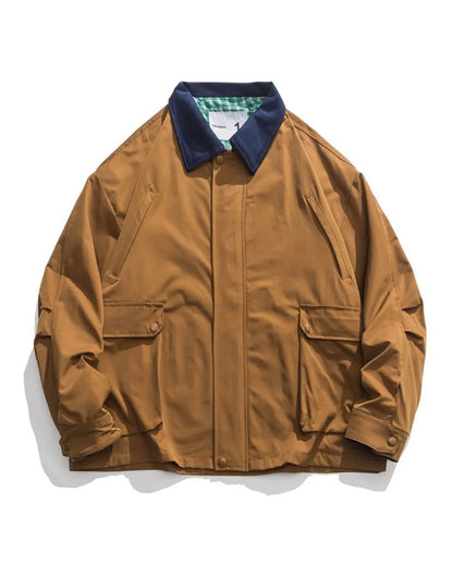 COLLAR CONTRAST WORK JACKET W1940