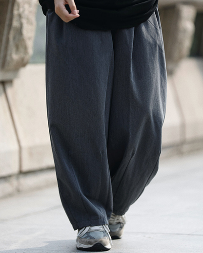 PLEATED TUCK WIDE PANTS W1840