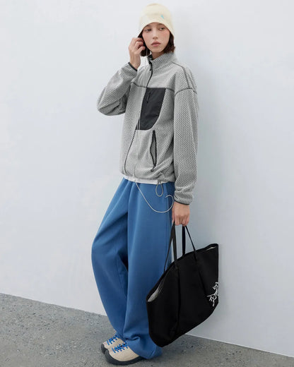 FLEECE ZIP UP ZIPPER JACKET W1933