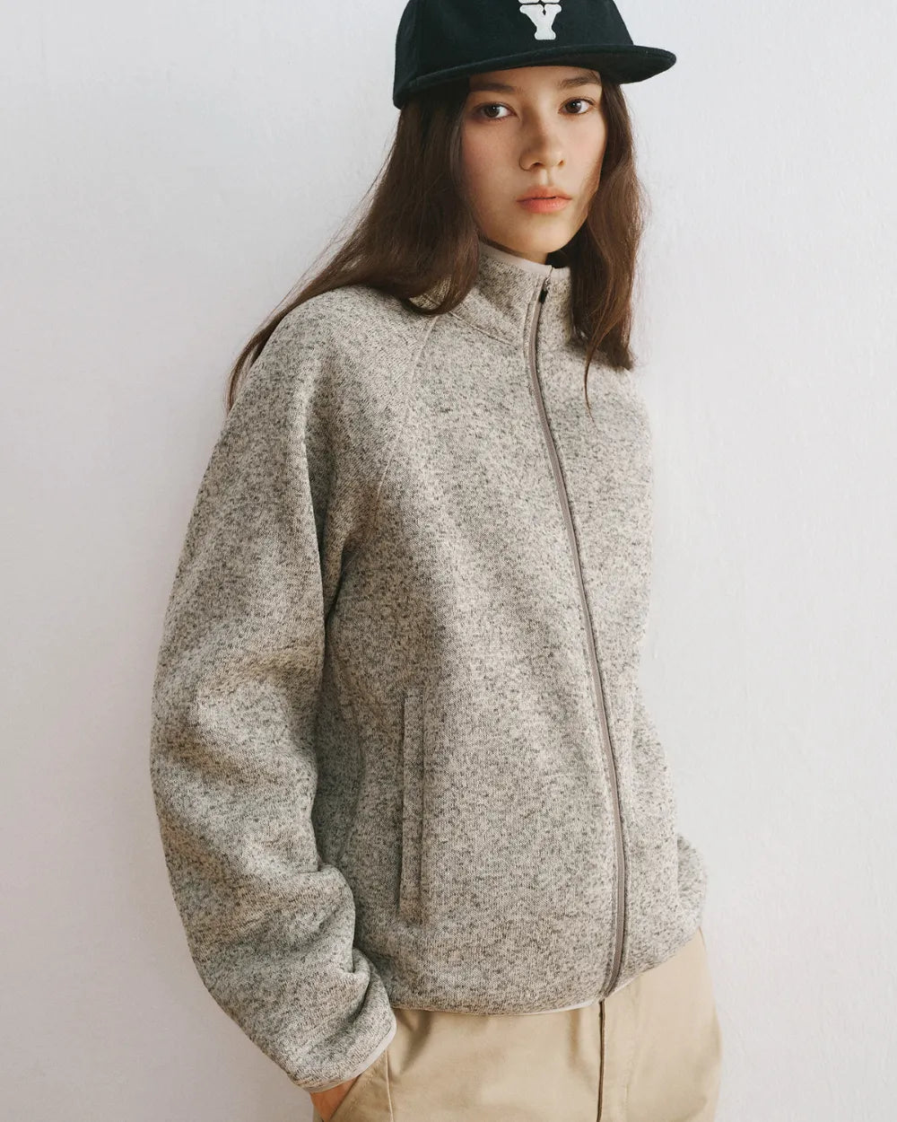 FLEECE STAND ZIP JACKET W1895