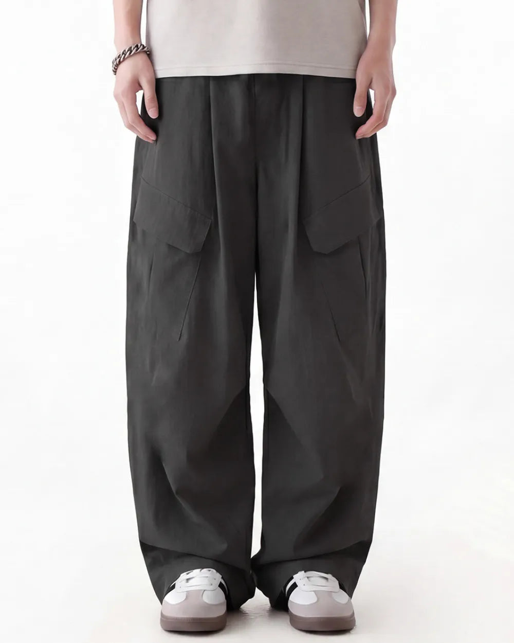 TUCK WIDE CARGO PANTS W1809