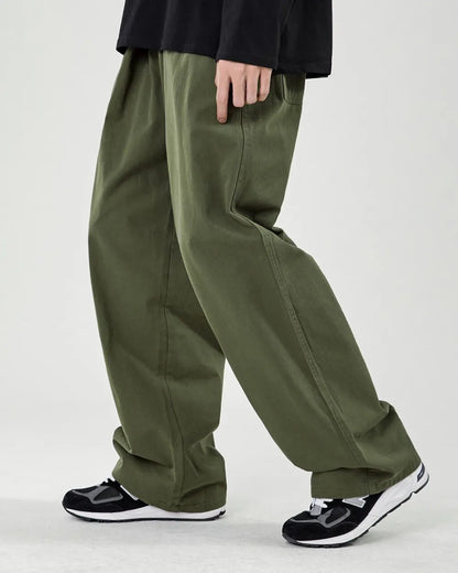 WIDE TUCKED CHINO PANTS W1873