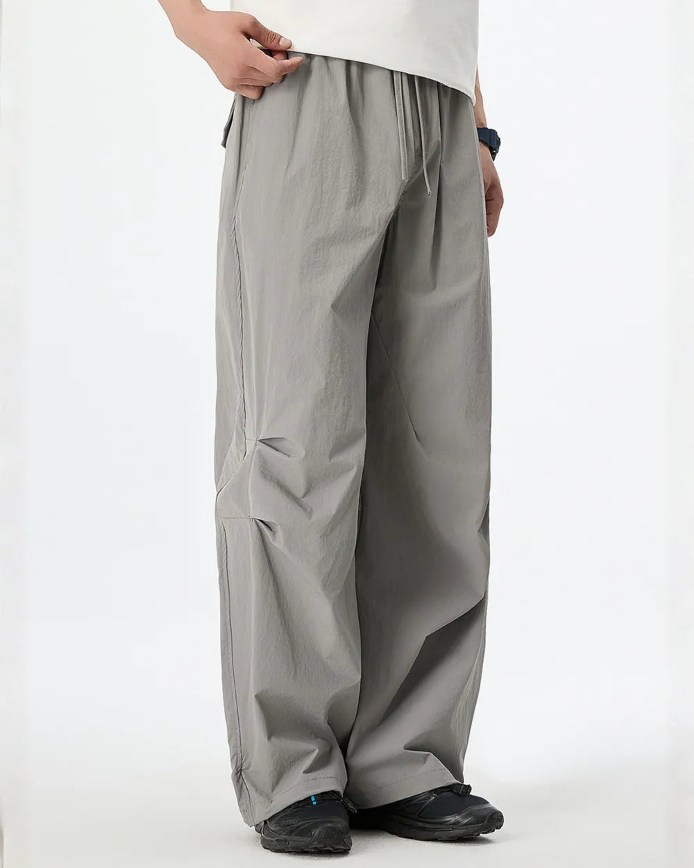 NYLON WIDE EASY PANTS W1810