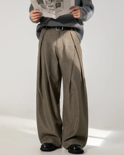 DEEP TUCK WIDE SLACKS W1841