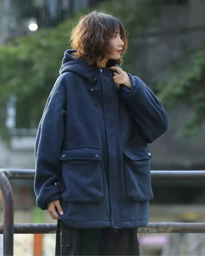FLEECE HOODIE JACKET W1942