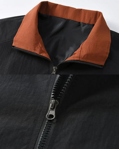 NYLON HIGH NECK ZIPPER JACKET W1953