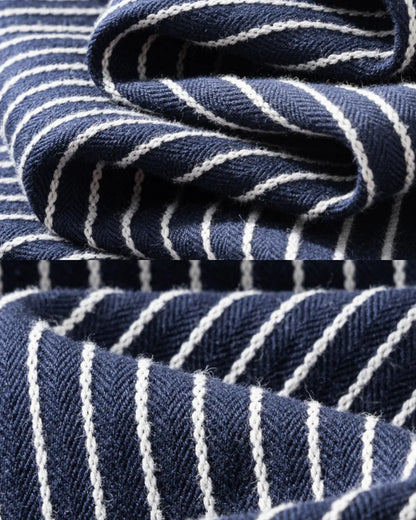 STRIPED WORK POCKET SHIRT JACKET W1980