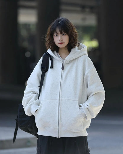 LOOSE FIT FULL ZIP HOODIE W1950