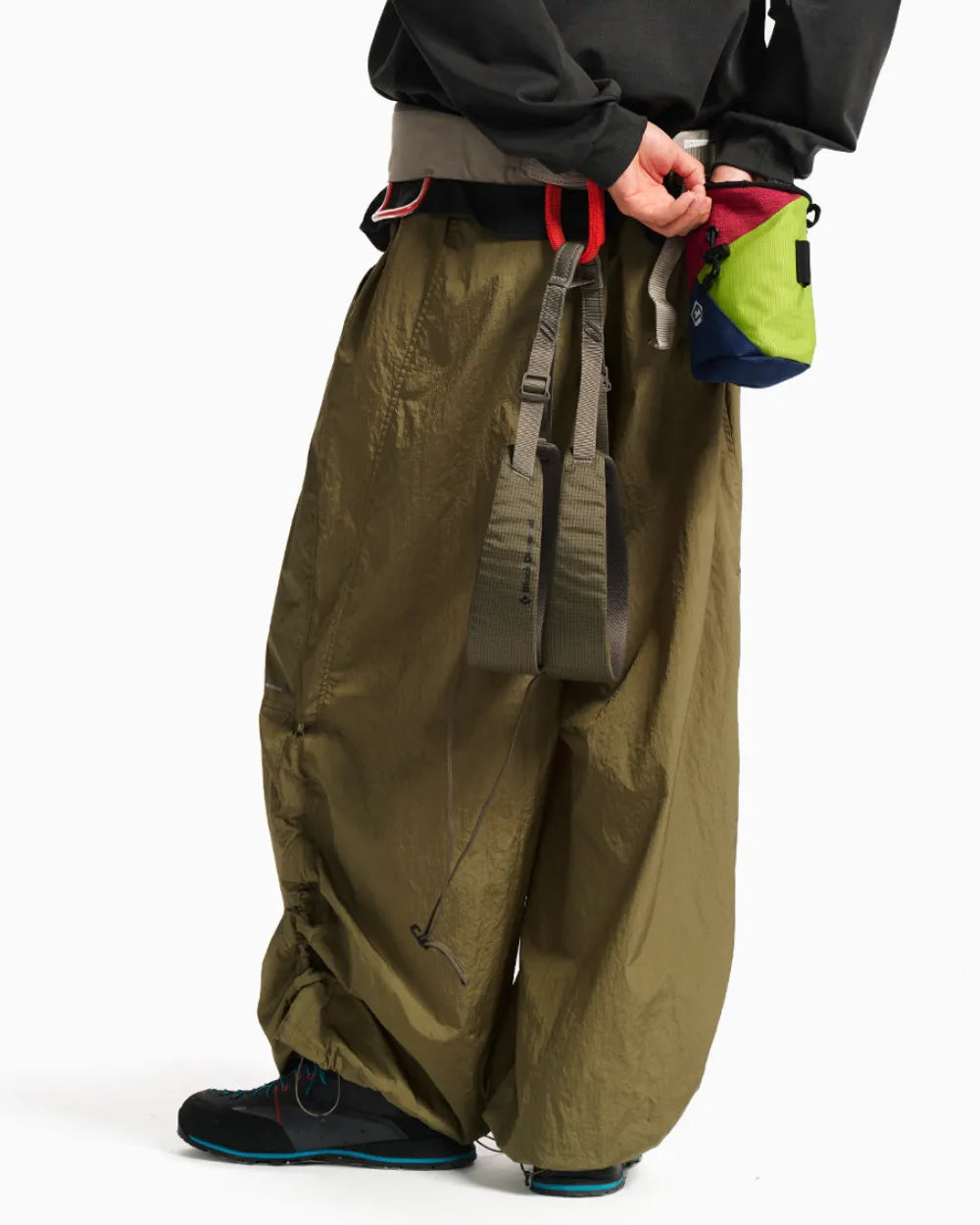 NYLON WIDE SNOW PANTS W1894