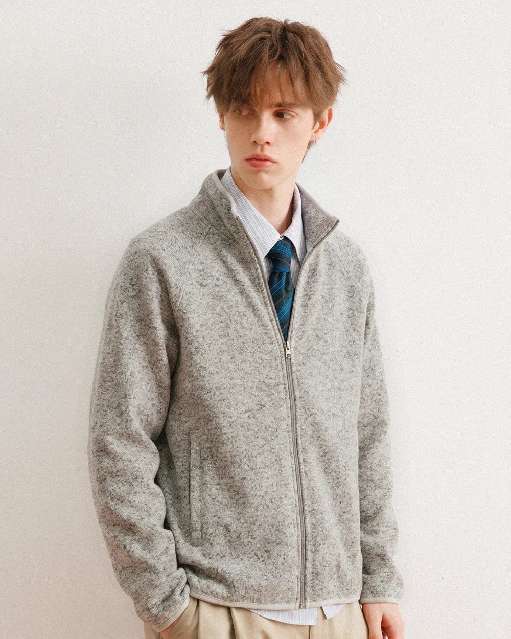 FLEECE STAND ZIP JACKET W1895