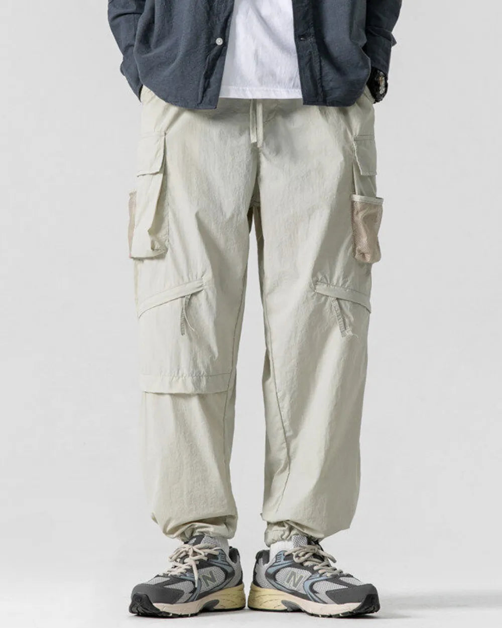 MULTI POCKET NYLON CARGO PANTS W1853