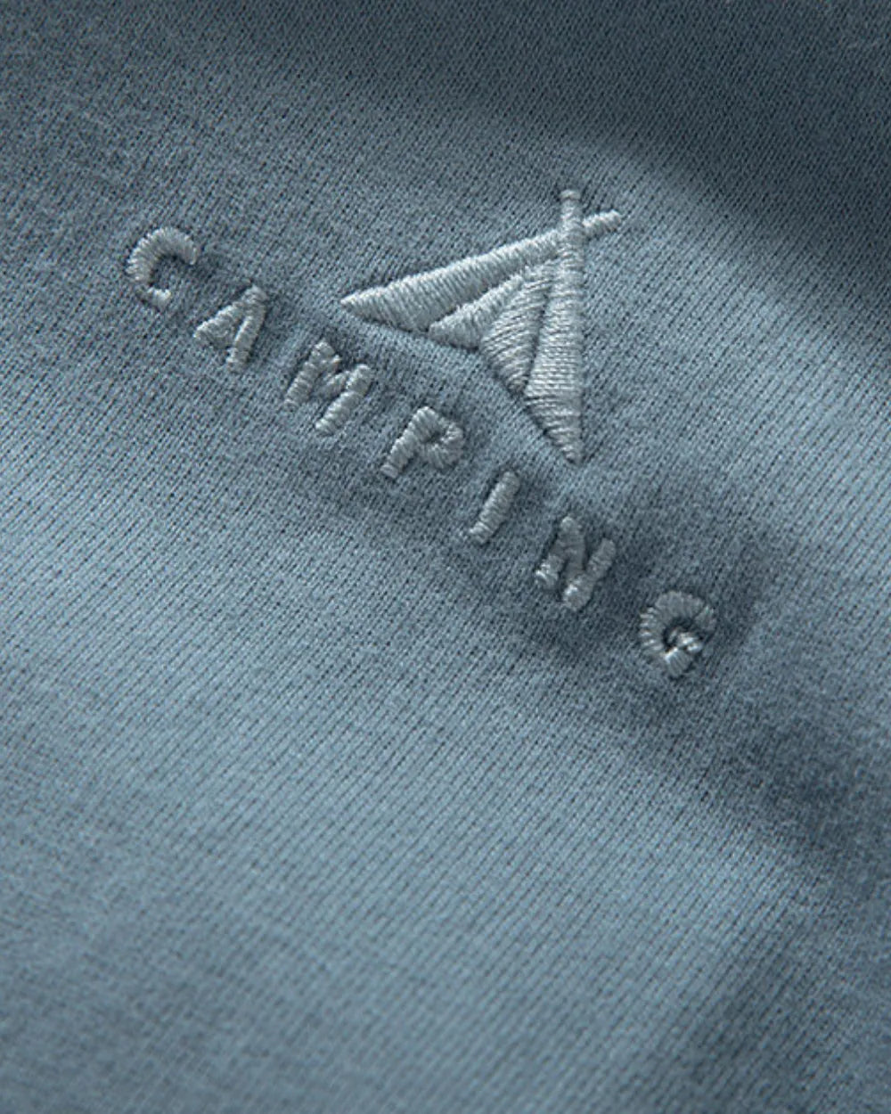 CAMPING EMBROIDERED LOOSE LONG TEE W1975
