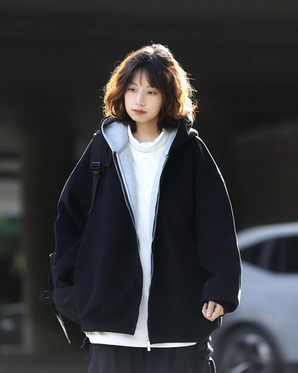 DOUBLE HOOD ZIP PARKA W1966