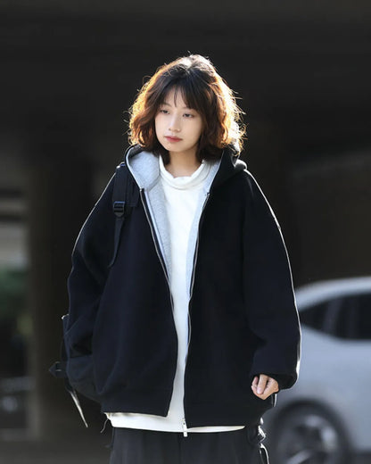 DOUBLE HOOD ZIP PARKA W1966