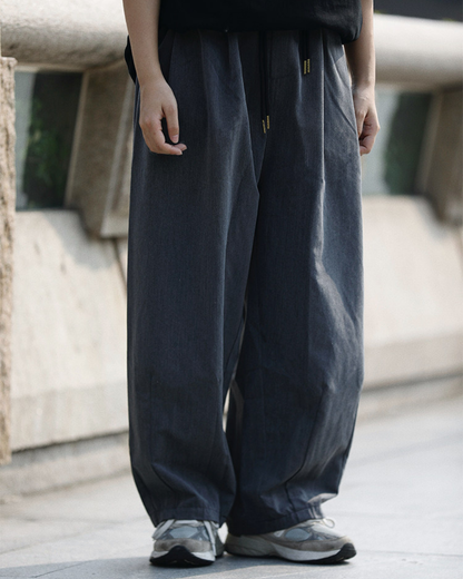 PLEATED TUCK WIDE PANTS W1840