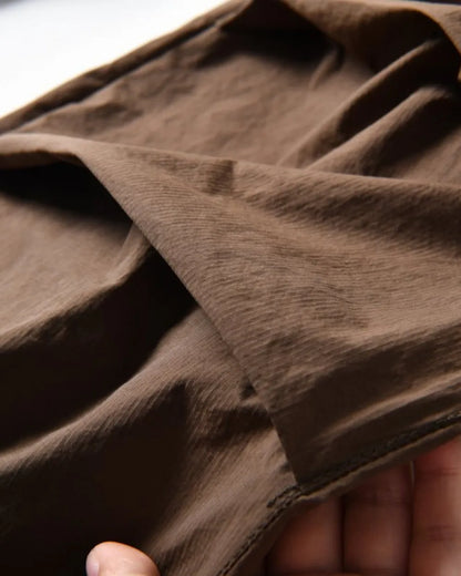 DRAWSTRING WIDE CARGO PANTS W1998