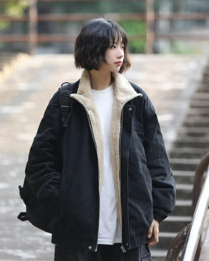FLEECE COLLAR PADDING JACKET W1987
