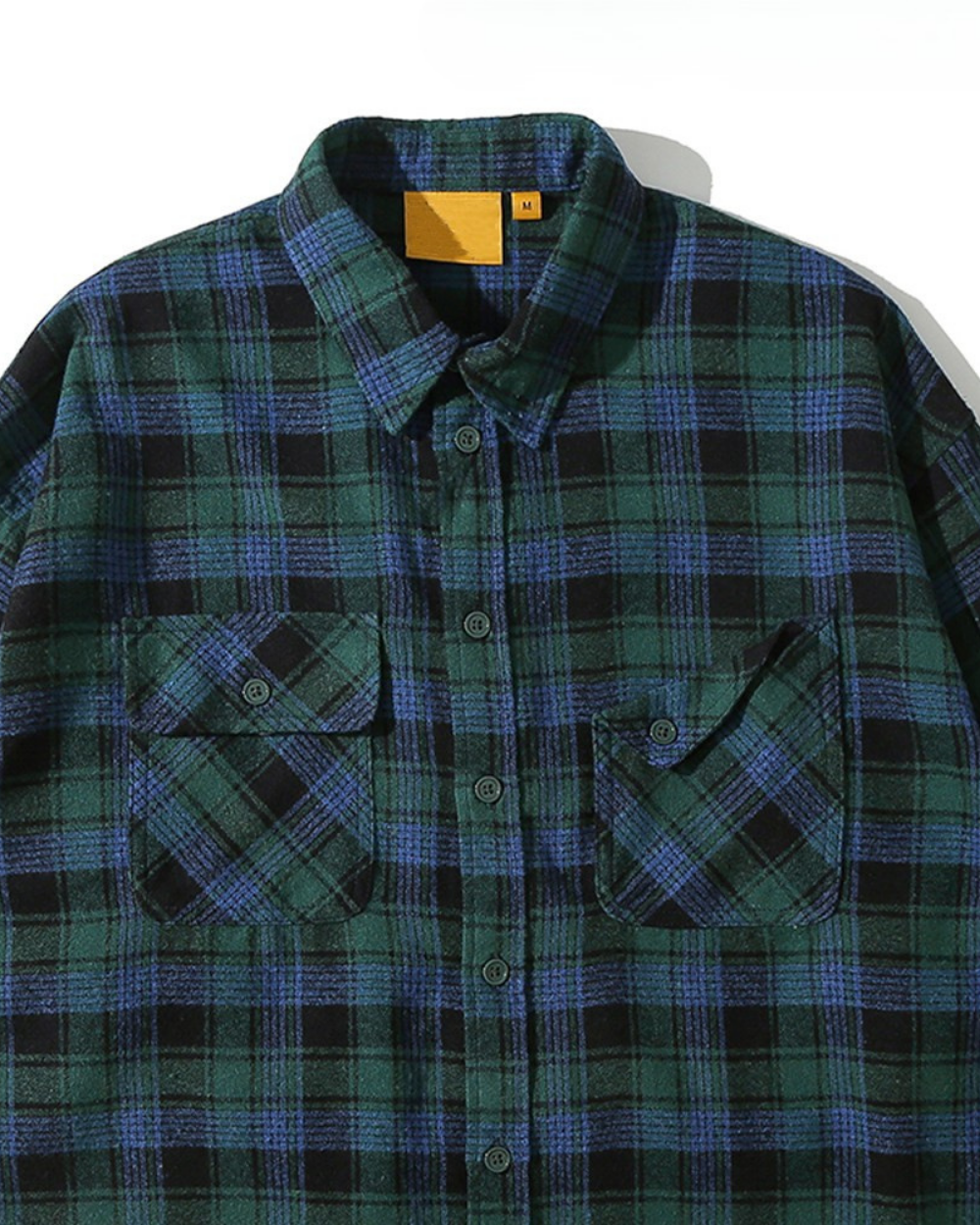 CHECK LOOSE FLANNEL SHIRTS W1856