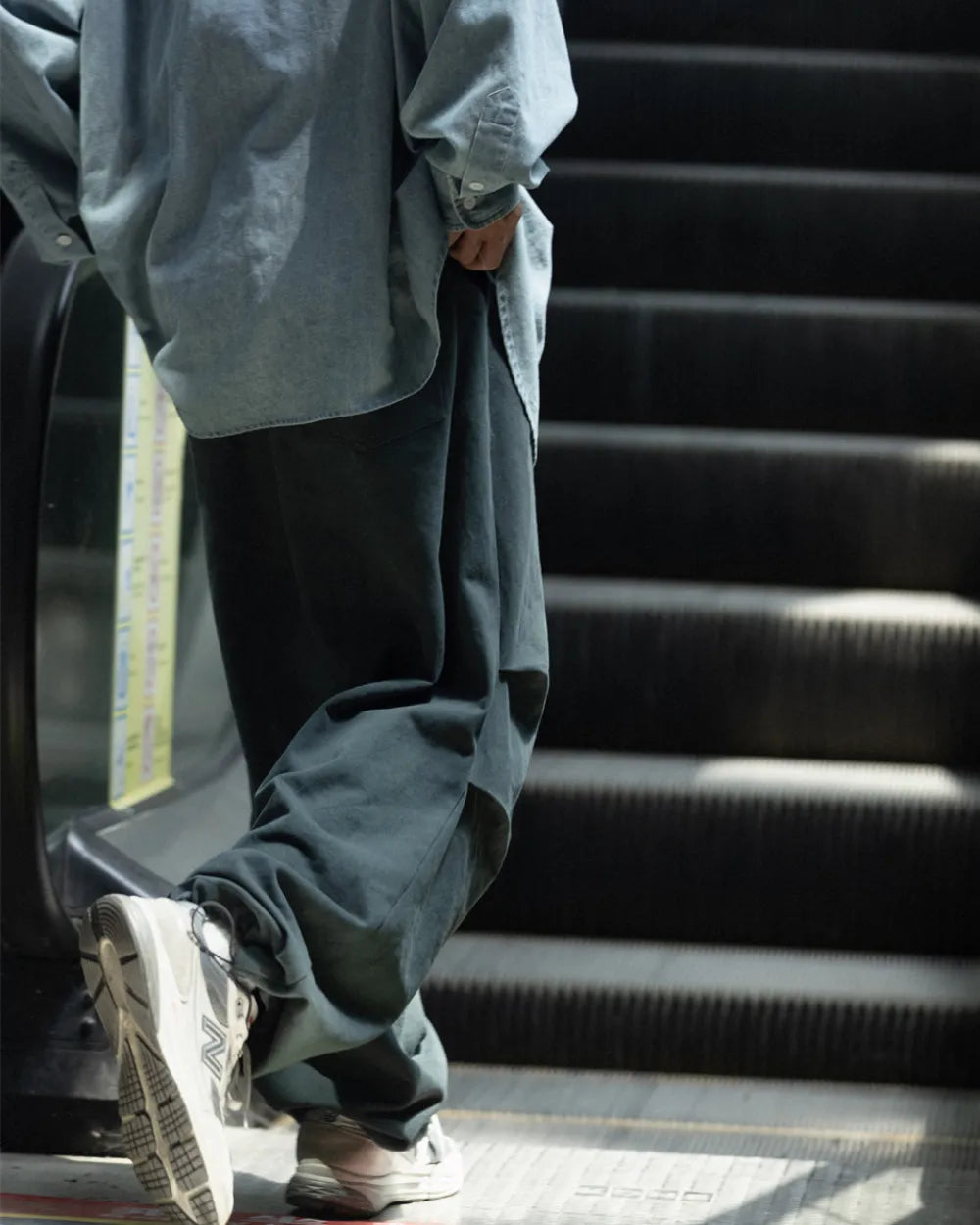 WIDE COTTON CARGO PANTS W1881
