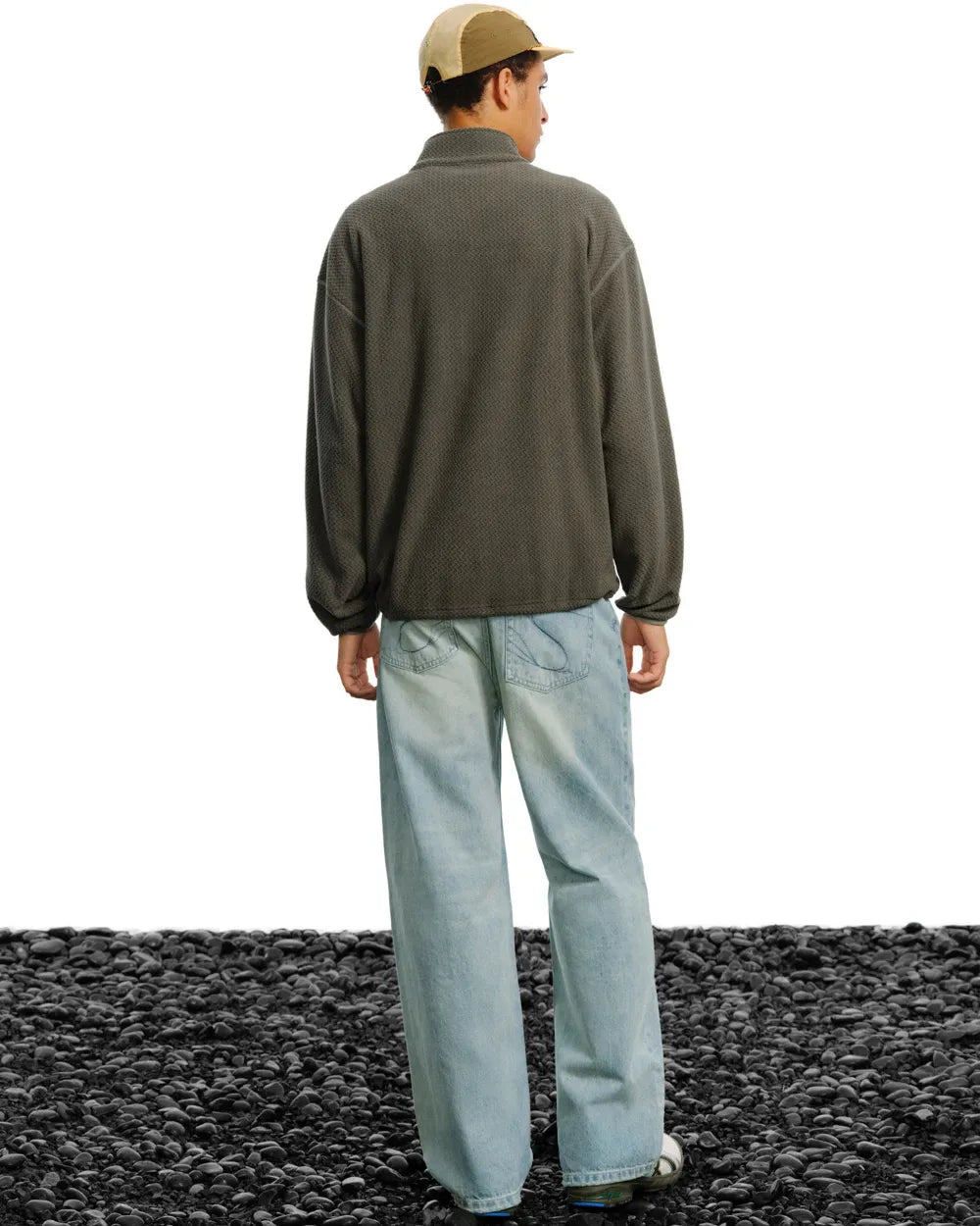 FLEECE ZIP UP ZIPPER JACKET W1933