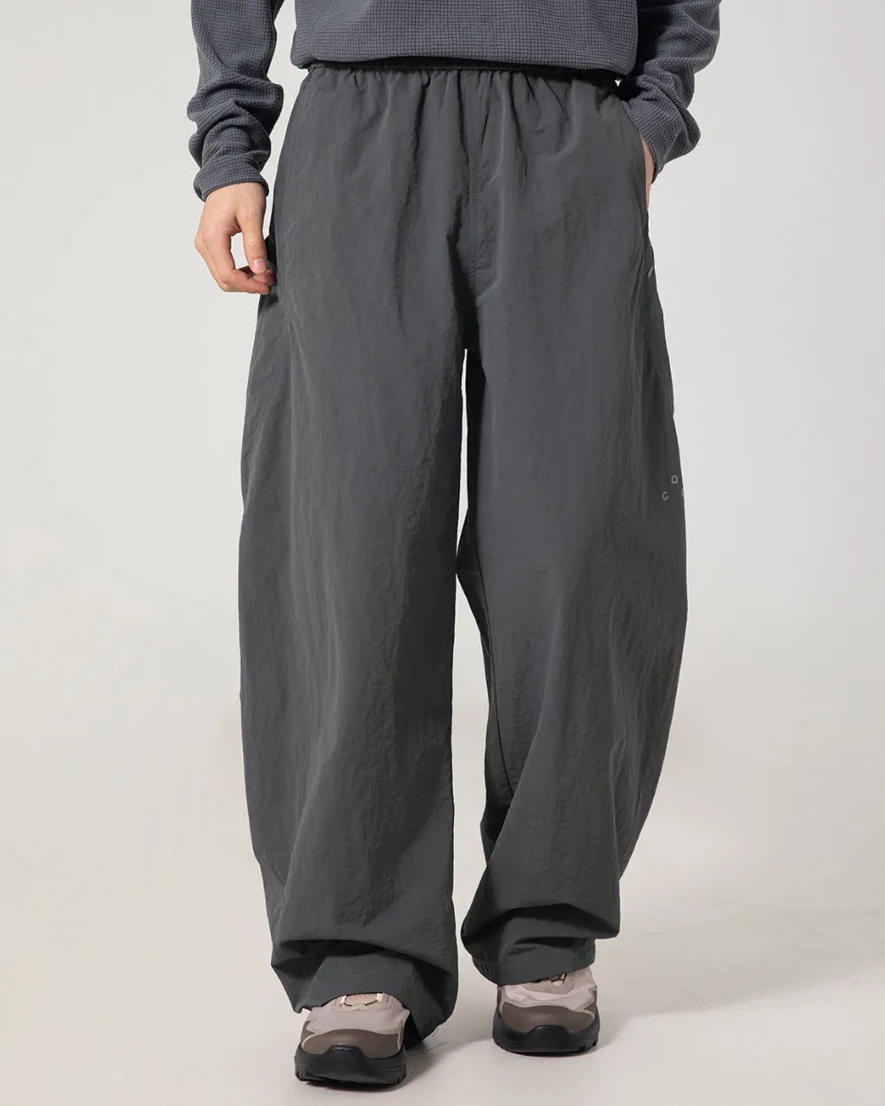 NYLON WIDE EASY PANTS W1904
