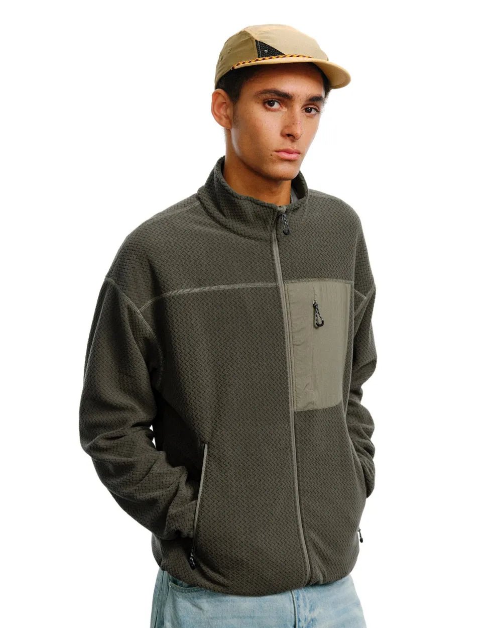 FLEECE ZIP UP ZIPPER JACKET W1933